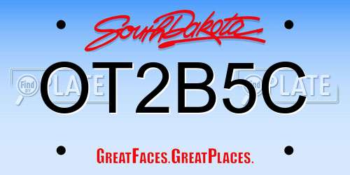 OT2B5C South Dakota License Plate