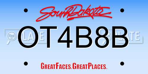 OT4B8B South Dakota License Plate