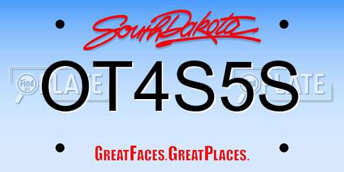 OT4S5S South Dakota License Plate