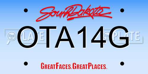 OTA14G South Dakota License Plate