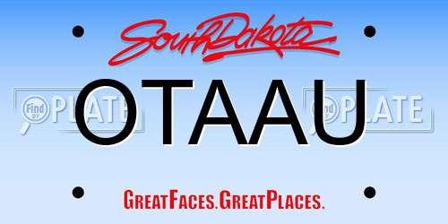 OTAAU South Dakota License Plate