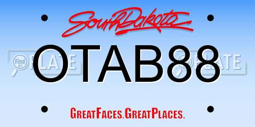 OTAB88 South Dakota License Plate