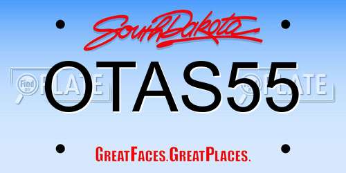 OTAS55 South Dakota License Plate