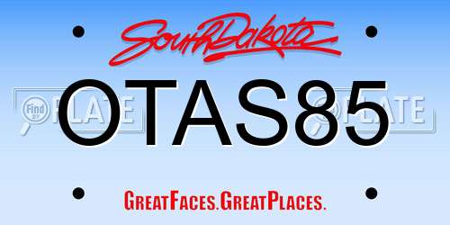 OTAS85 South Dakota License Plate