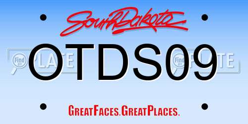 OTDS09 South Dakota License Plate