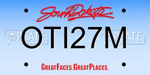 OTI27M South Dakota License Plate