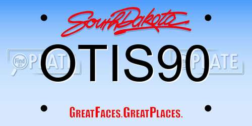OTIS90 South Dakota License Plate