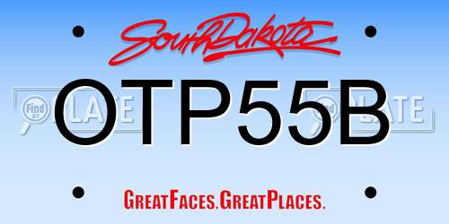OTP55B South Dakota License Plate