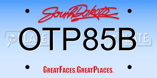 OTP85B South Dakota License Plate