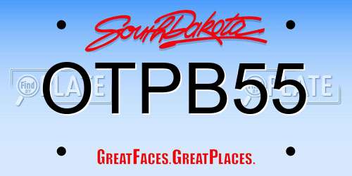 OTPB55 South Dakota License Plate