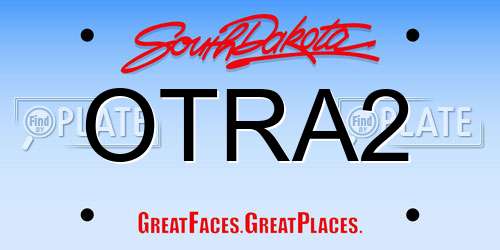 OTRA2 South Dakota License Plate