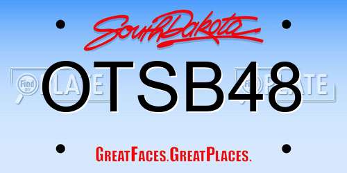 OTSB48 South Dakota License Plate