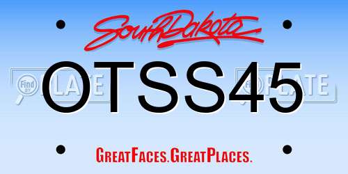 OTSS45 South Dakota License Plate