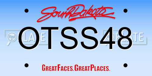 OTSS48 South Dakota License Plate