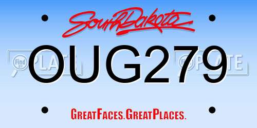 OUG279 South Dakota License Plate