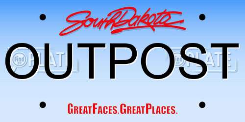 OUTPOST South Dakota License Plate