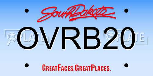 OVRB20 South Dakota License Plate
