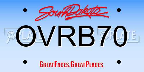OVRB70 South Dakota License Plate