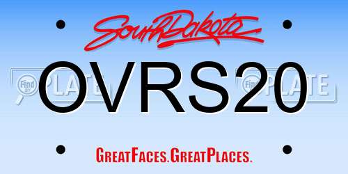 OVRS20 South Dakota License Plate