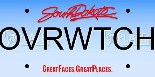 OVRWTCH South Dakota License Plate