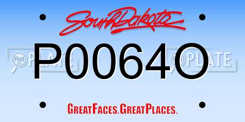P0064O South Dakota License Plate