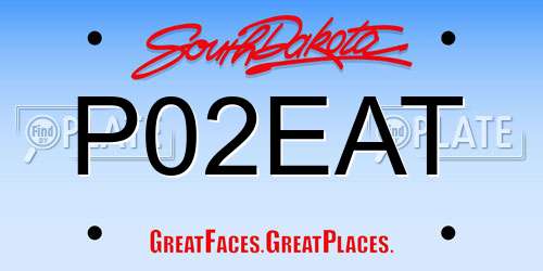 P02EAT South Dakota License Plate