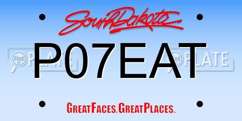 P07EAT South Dakota License Plate