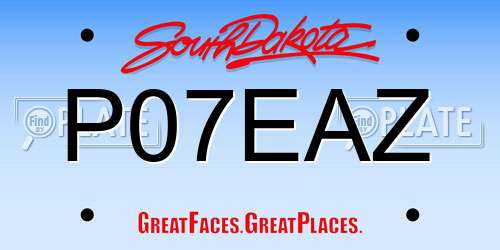 P07EAZ South Dakota License Plate