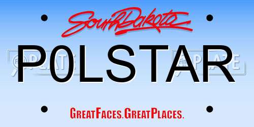 P0LSTAR South Dakota License Plate
