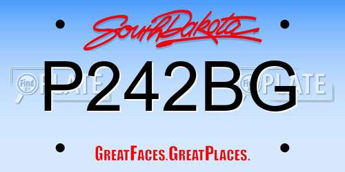 P242BG South Dakota License Plate