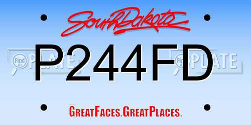 P244FD South Dakota License Plate