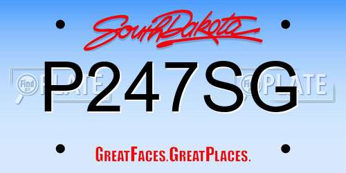 P247SG South Dakota License Plate