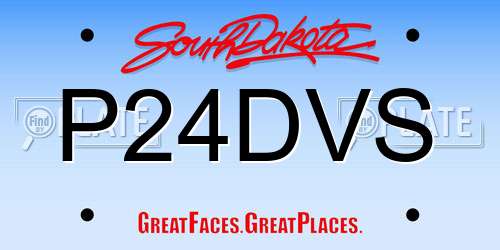 P24DVS South Dakota License Plate