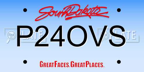 P24OVS South Dakota License Plate