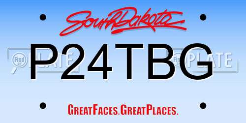 P24TBG South Dakota License Plate