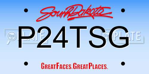 P24TSG South Dakota License Plate