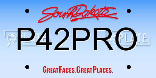 P42PRO South Dakota License Plate