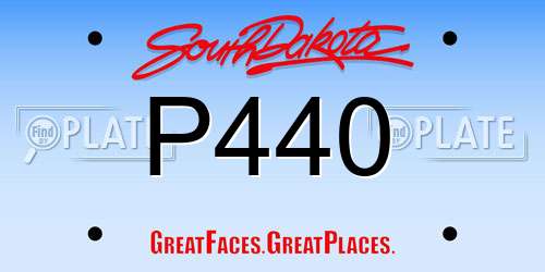 P440 South Dakota License Plate