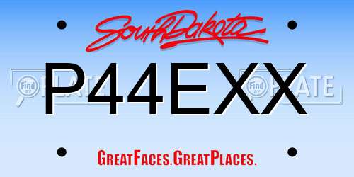 P44EXX South Dakota License Plate