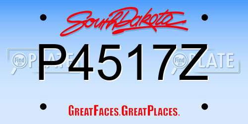 P4517Z South Dakota License Plate