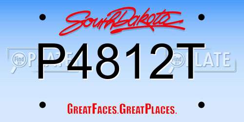 P4812T South Dakota License Plate