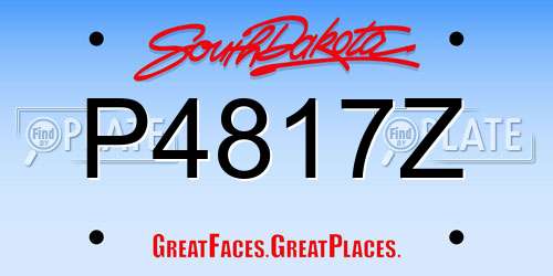 P4817Z South Dakota License Plate