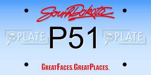 P51 South Dakota License Plate
