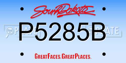P5285B South Dakota License Plate