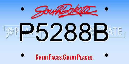 P5288B South Dakota License Plate