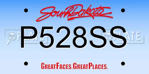 P528SS South Dakota License Plate