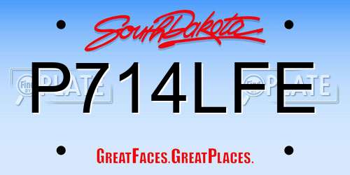 P714LFE South Dakota License Plate