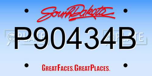 P90434B South Dakota License Plate