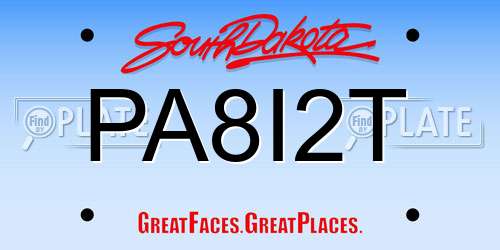 PA8I2T South Dakota License Plate
