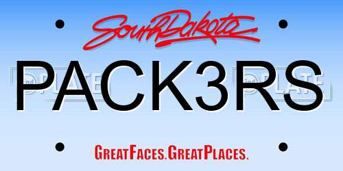 PACK3RS South Dakota License Plate